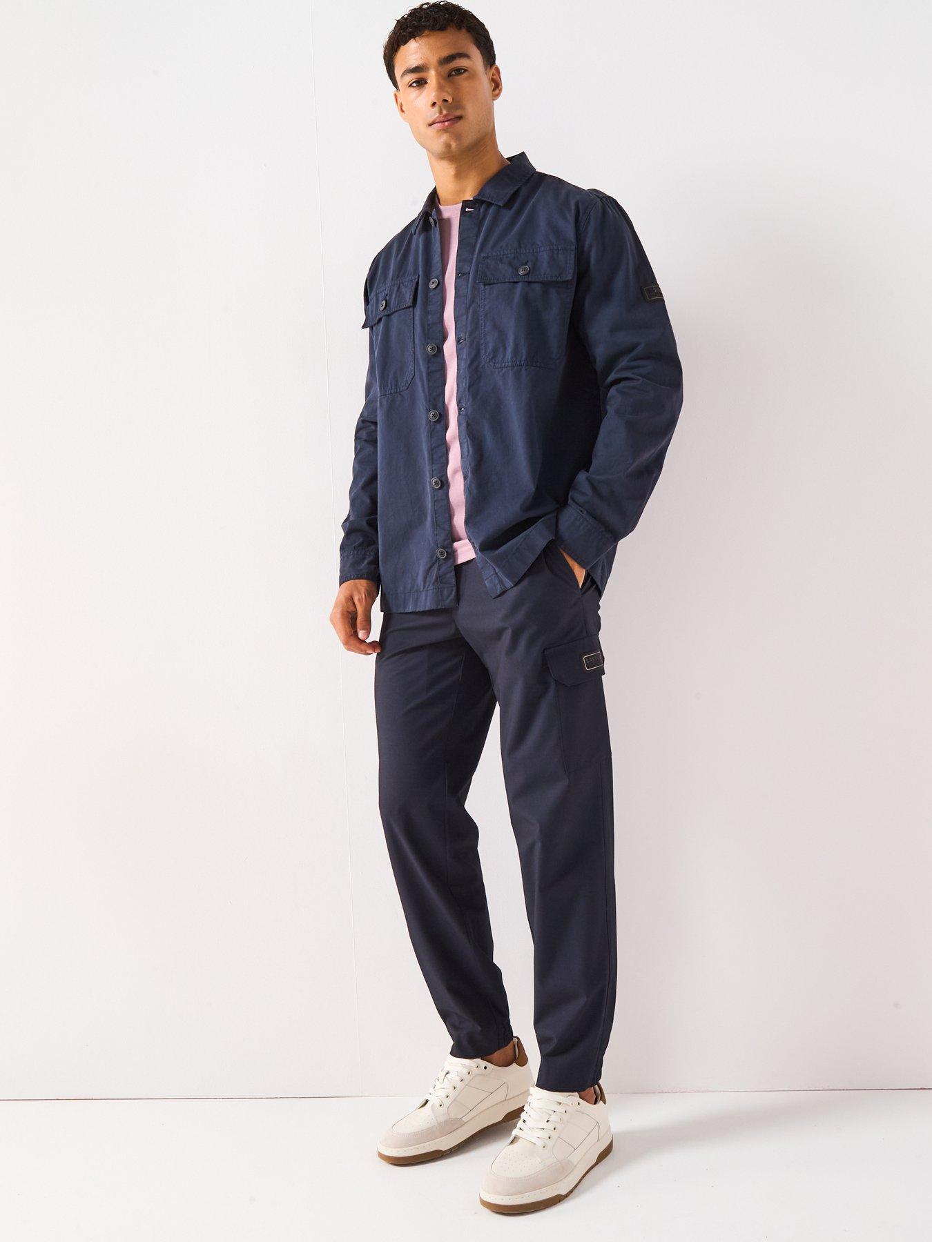 Image 4 of 6 of Barbour International International Arlo Button Pocket Overshirt - Navy