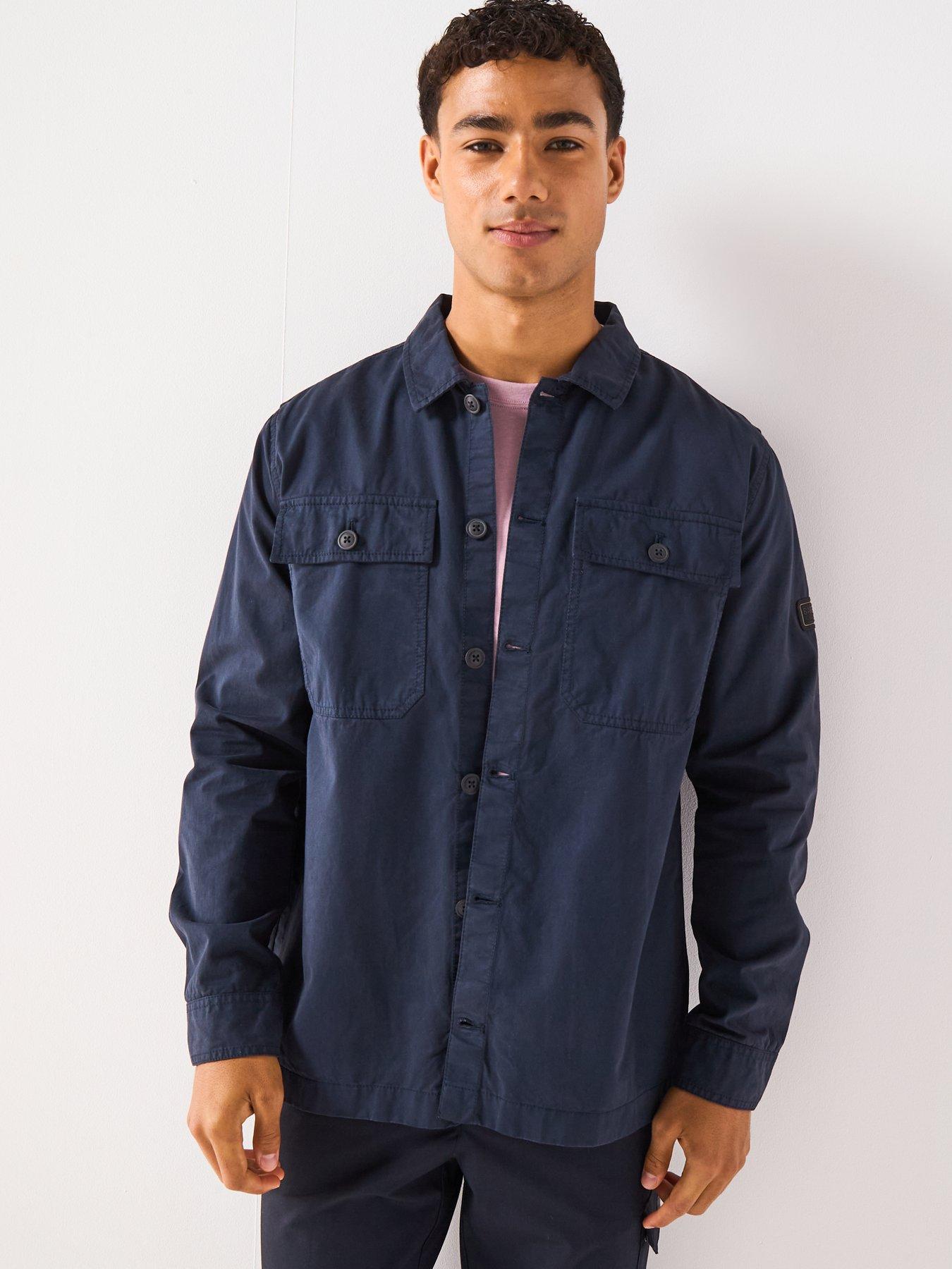 Image 5 of 6 of Barbour International International Arlo Button Pocket Overshirt - Navy