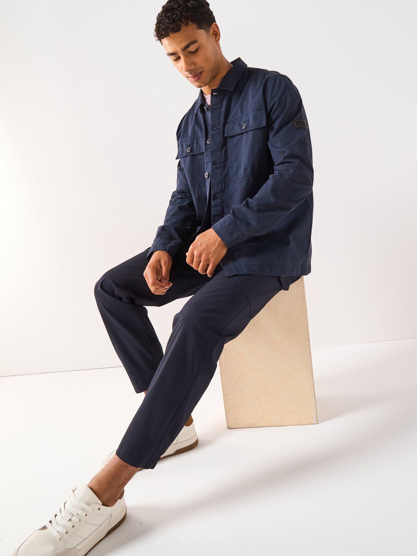 Image 6 of 6 of Barbour International International Arlo Button Pocket Overshirt - Navy