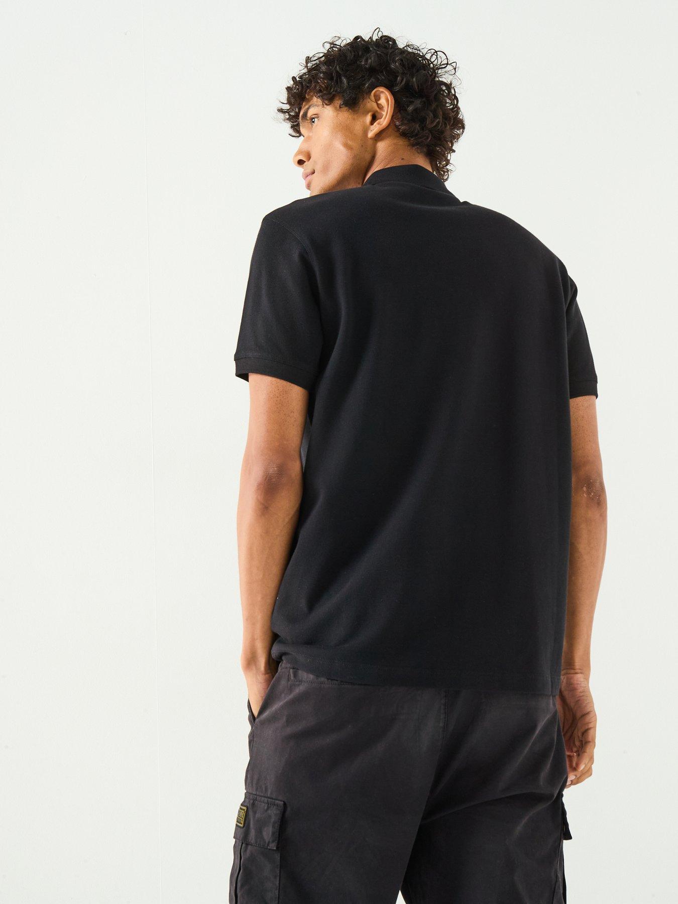Image 2 of 6 of Barbour International Baynes Knit Placket Polo Shirt- Black