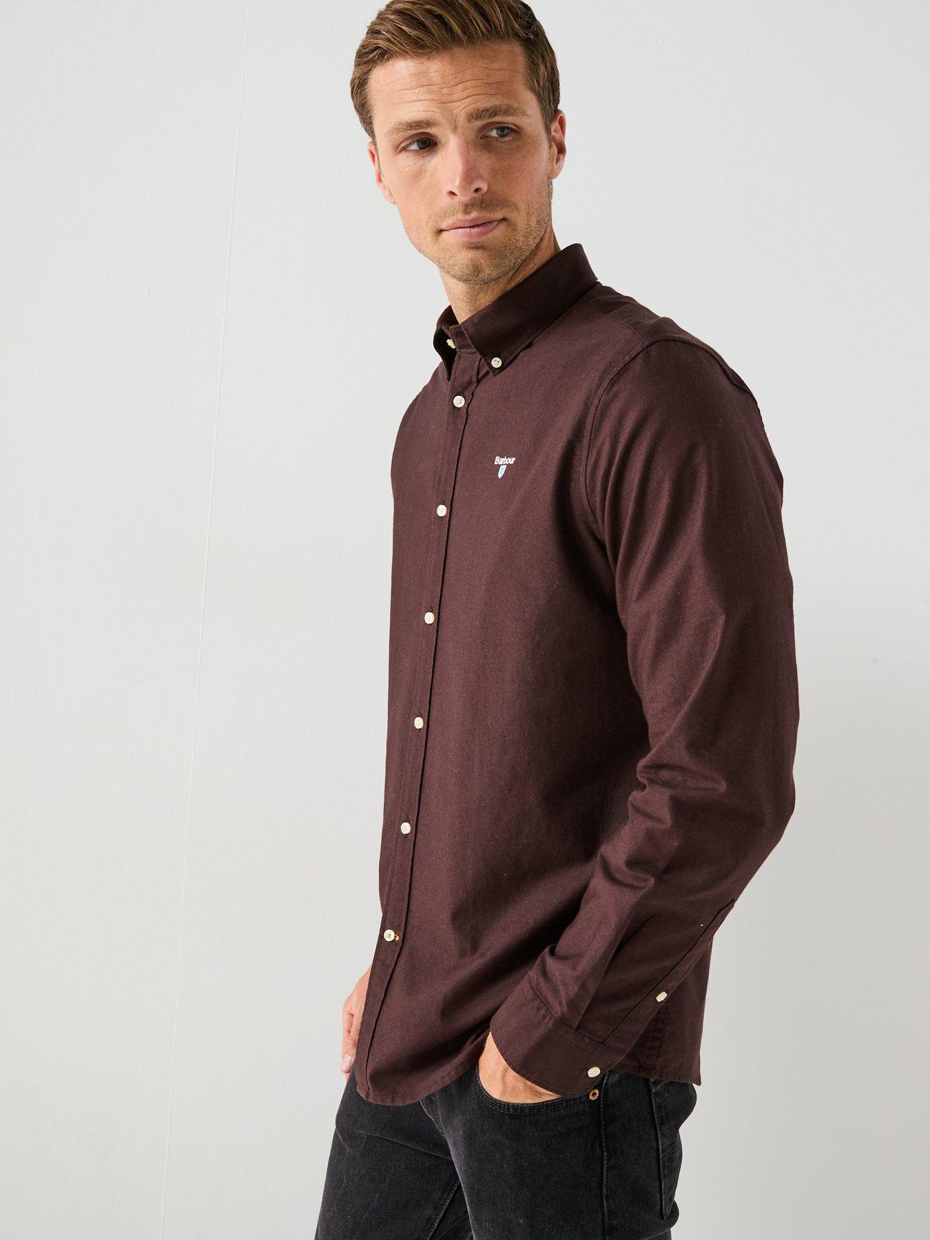 Barbour Oxtown Long Sleeve Tailored Fit Oxford Shirt - Brown