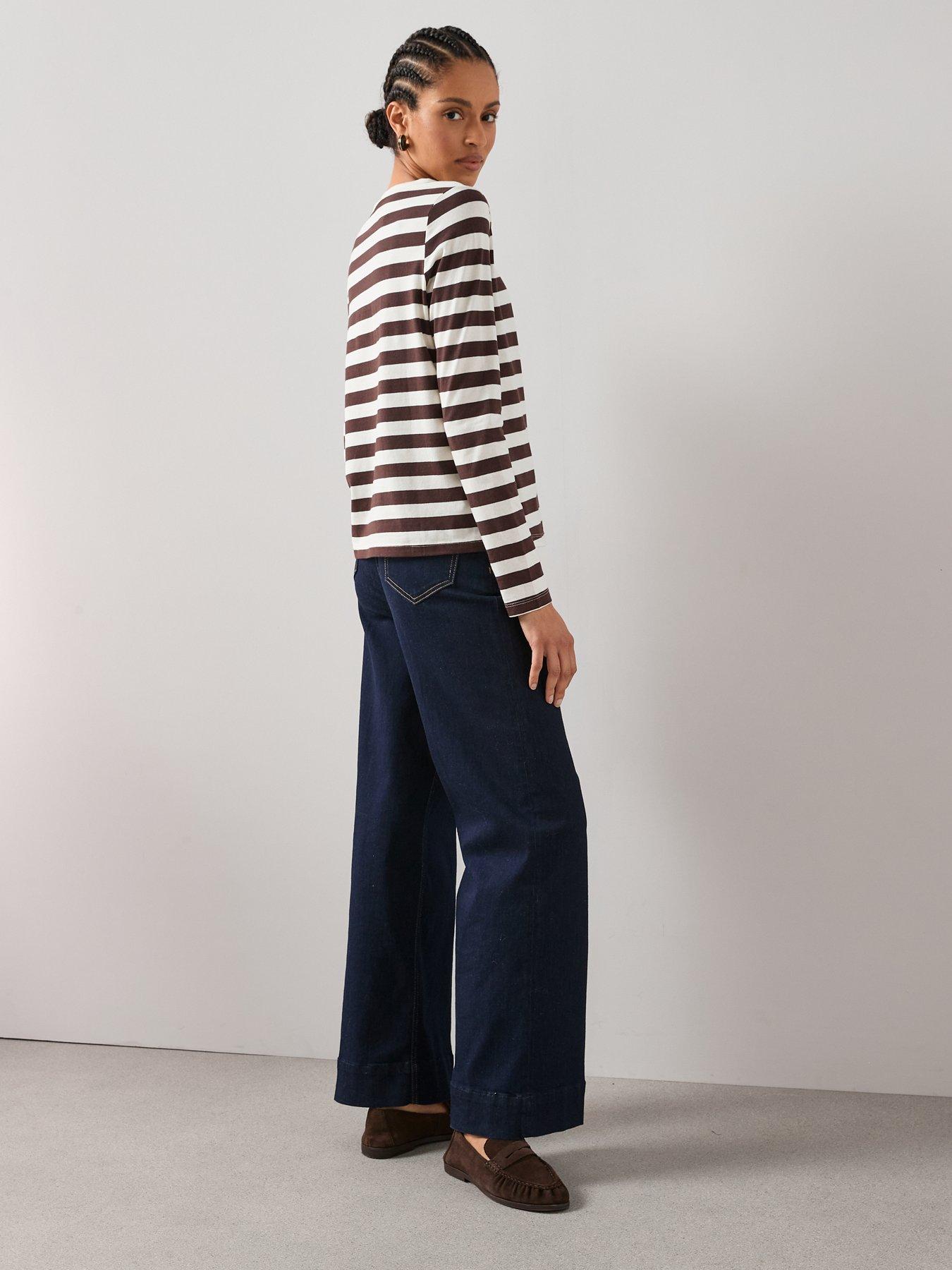 the-very-collection-long-sleeve-oversize-basic-stripe-tee-brownstillFront