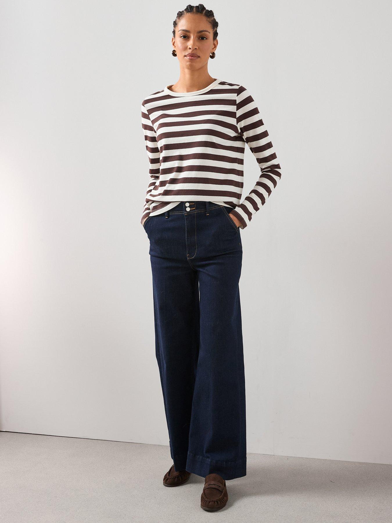 the-very-collection-long-sleeve-oversize-basic-stripe-tee-brownback