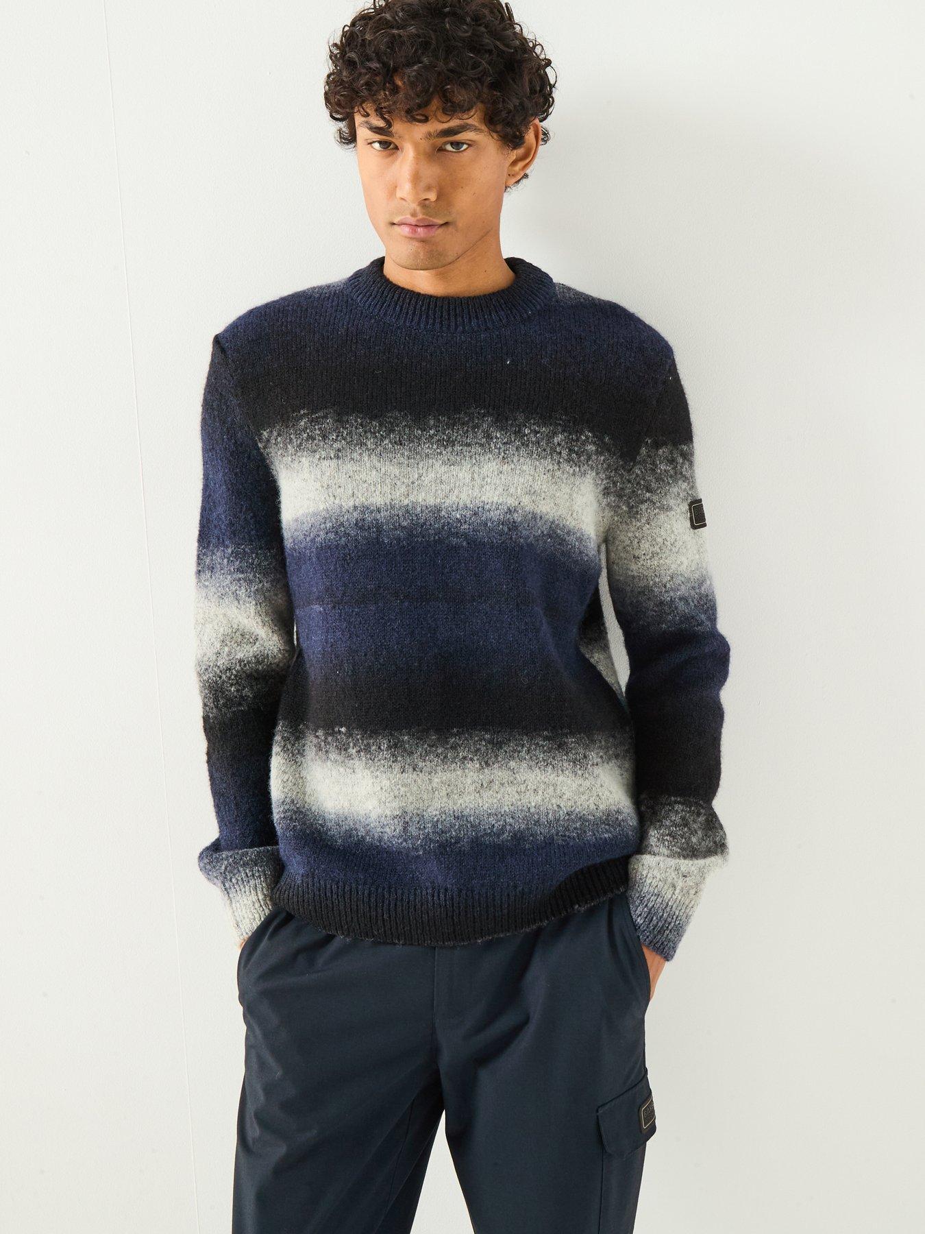 barbour-international-vector-colour-block-crew-neck-knitted-jumper--blackfront