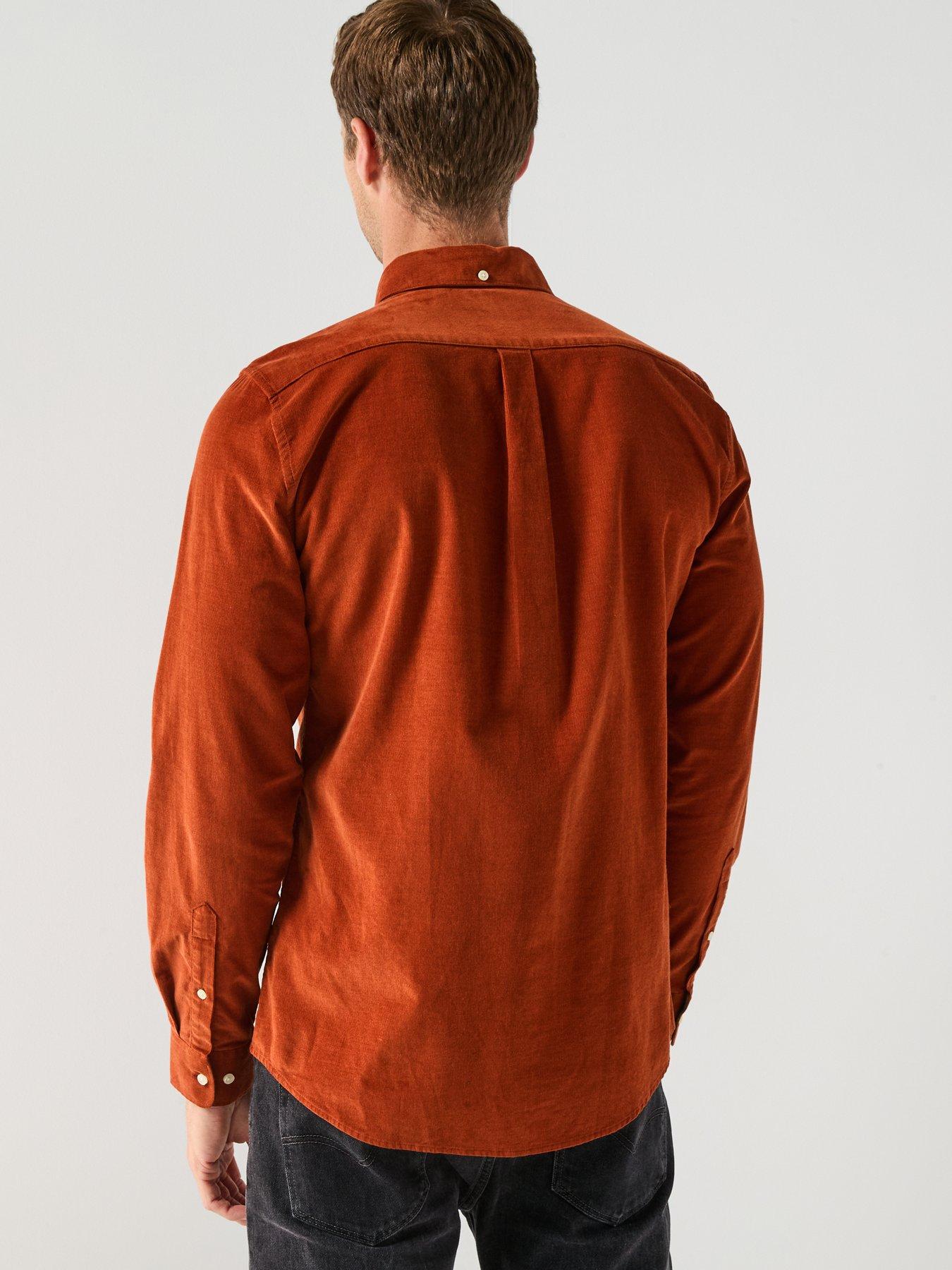 barbour-ramsey-long-sleeve-tailored-fit-corduroy-shirt-dark-orangestillFront