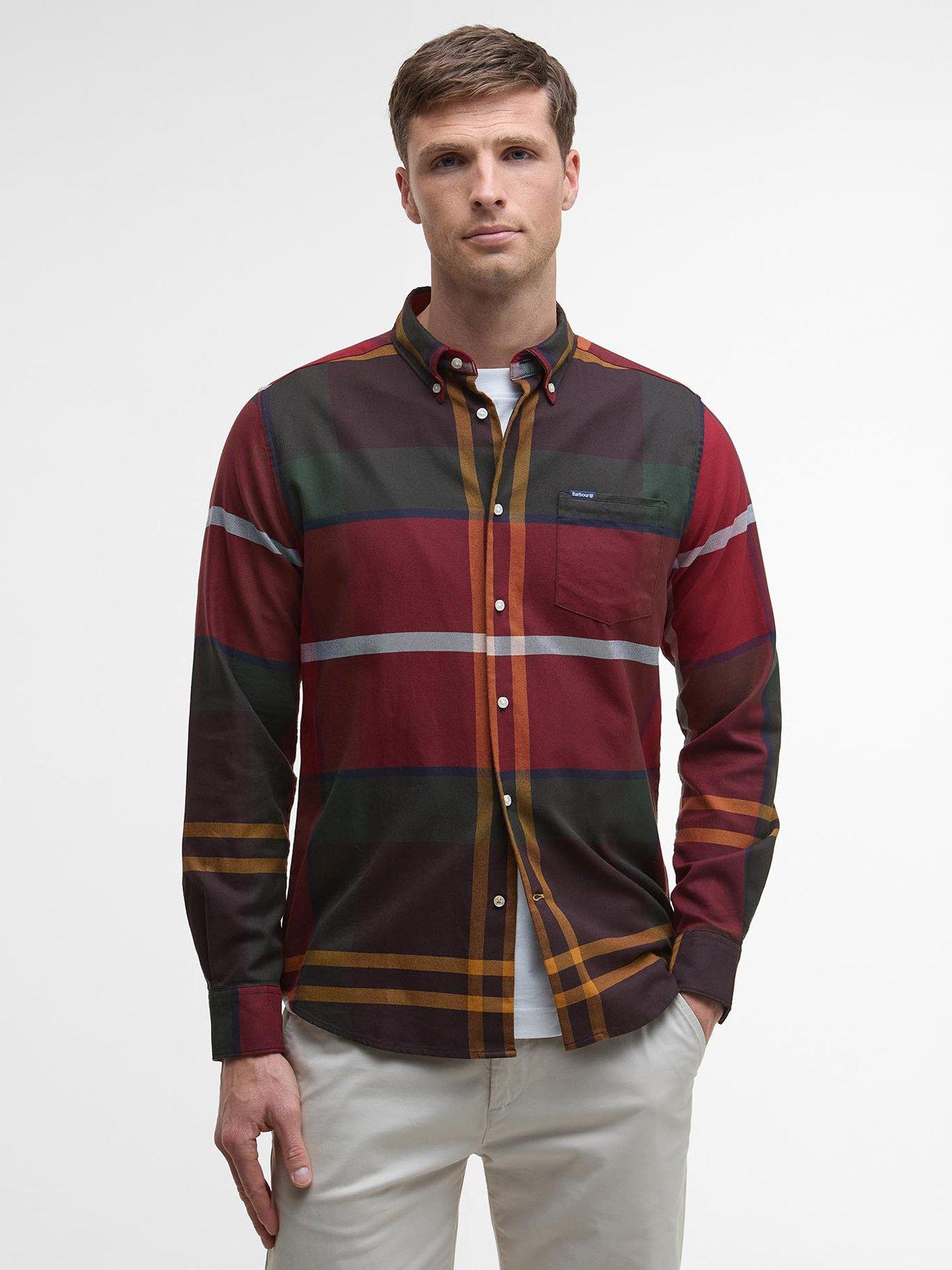 barbour-dunoon-long-sleeve-check-tailored-fit-shirt--red