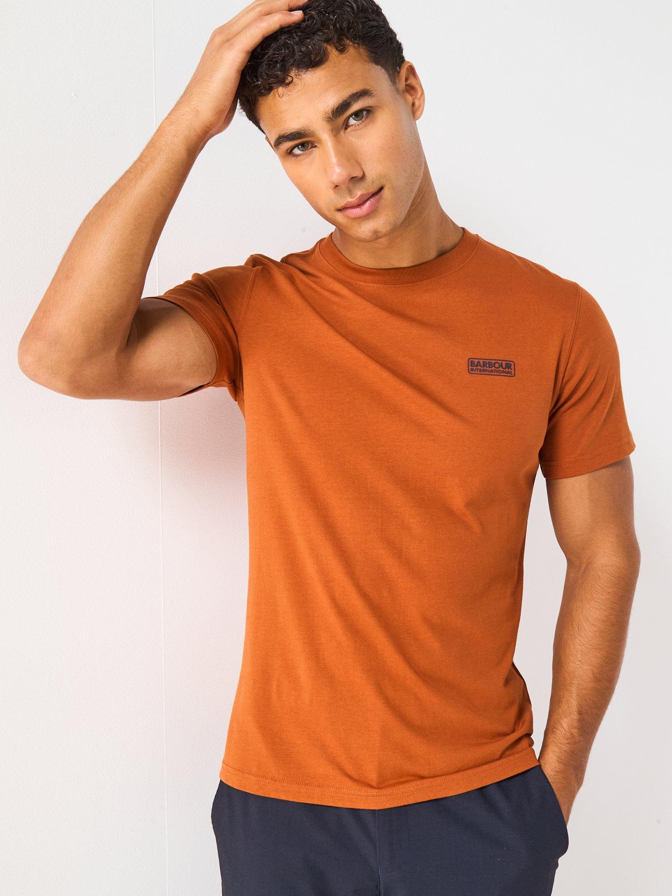 Barbour International Small Logo Short Sleeve T-Shirt- Dark Orange