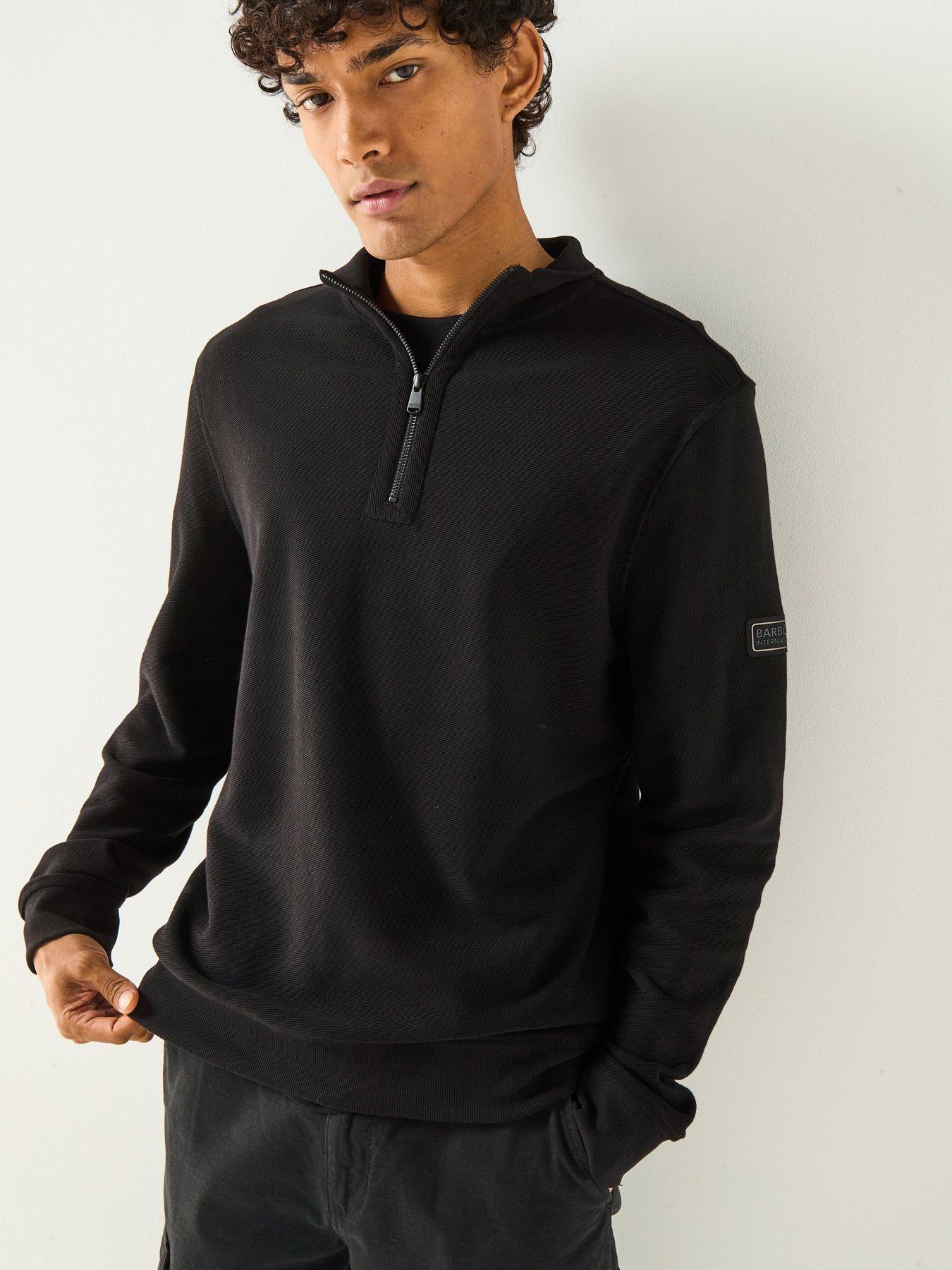 barbour-international-samuel-funnel-neck-track-top-blackfront