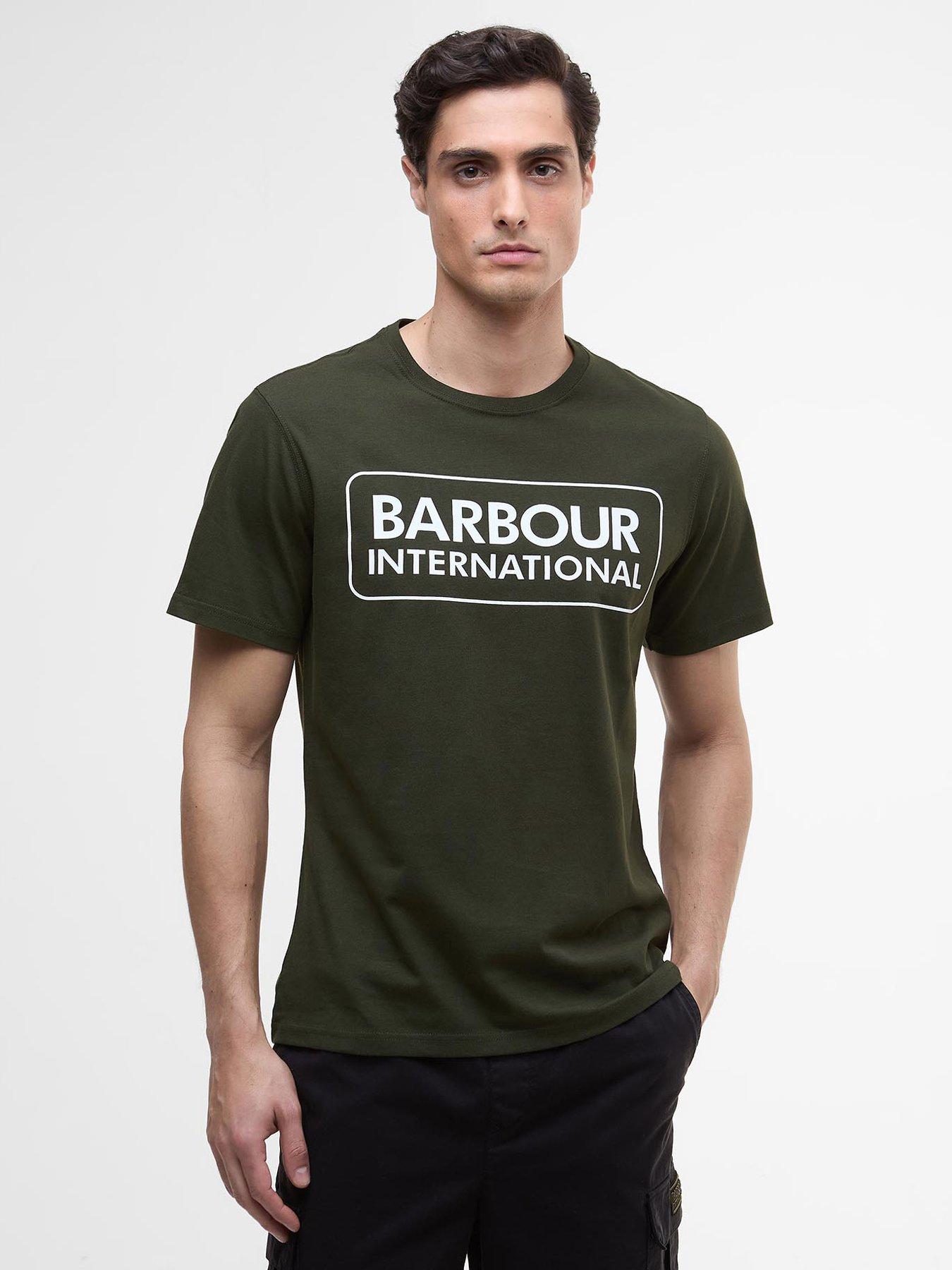 Barbour International Essential Large Logo Short Sleeve T-Shirt - Dark Green