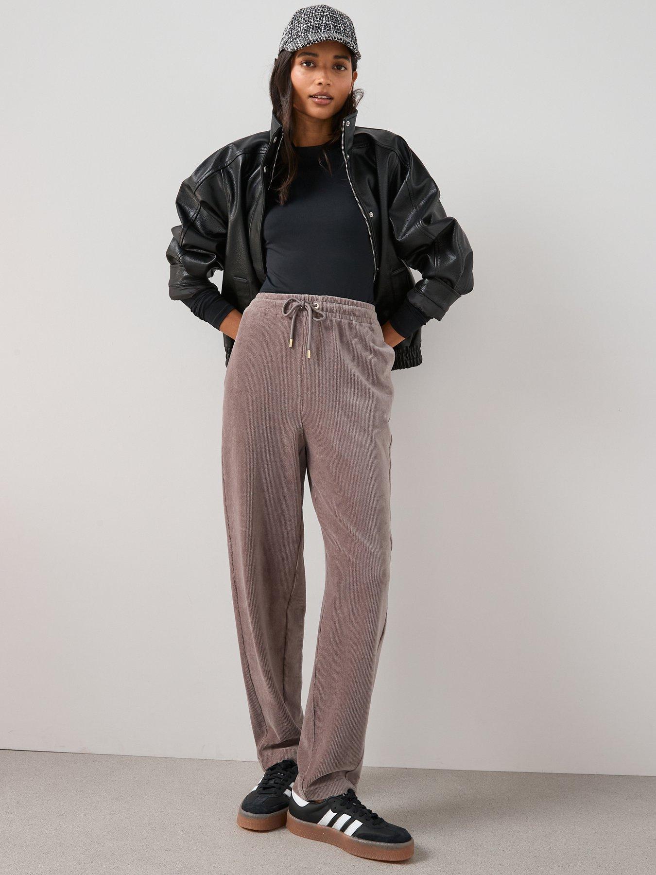 The Very Collection Barrel Cord Trousers - Grey