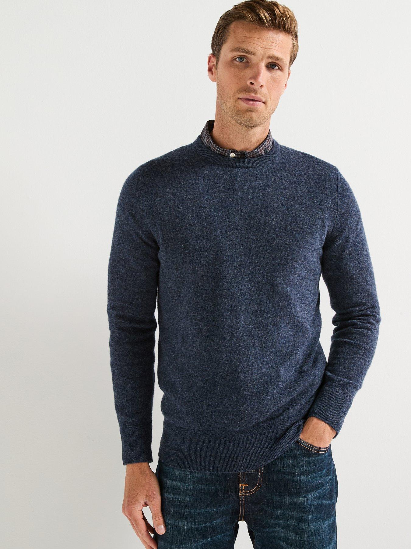 Barbour Waterbury Cashmere Blend Crew Knitted Jumper - Navy