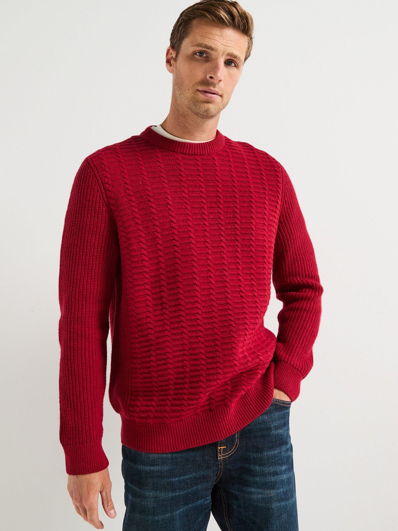 barbour-cleveland-textured-crew-knitted-jumper--dark-red