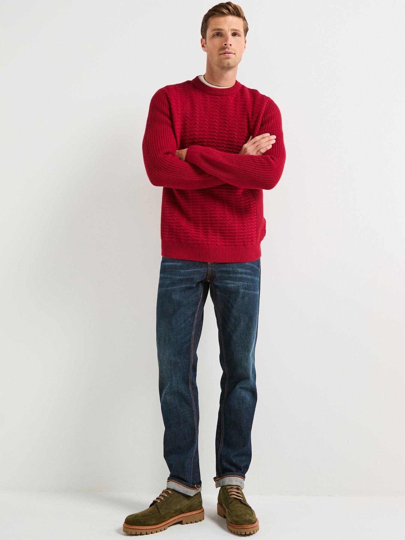 barbour-cleveland-textured-crew-knitted-jumper--dark-redback