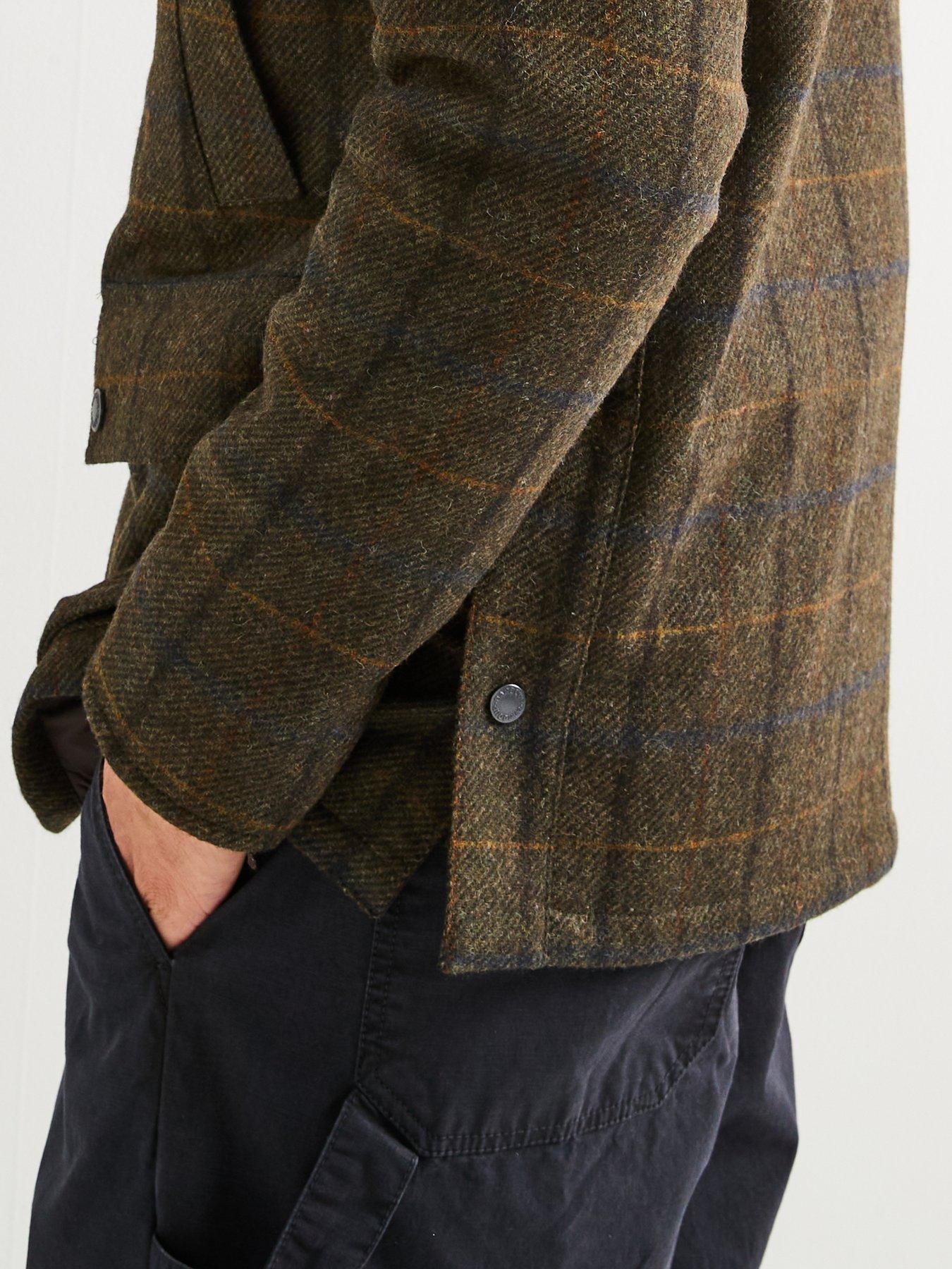 barbour-bedale-check-wool-jacket-brownoutfit