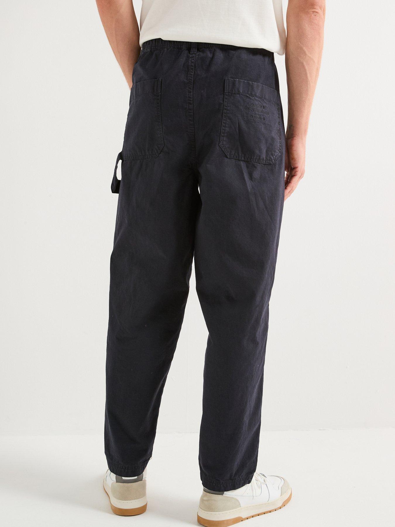 barbour-harton-relaxed-fit-slub-trousers--navystillFront