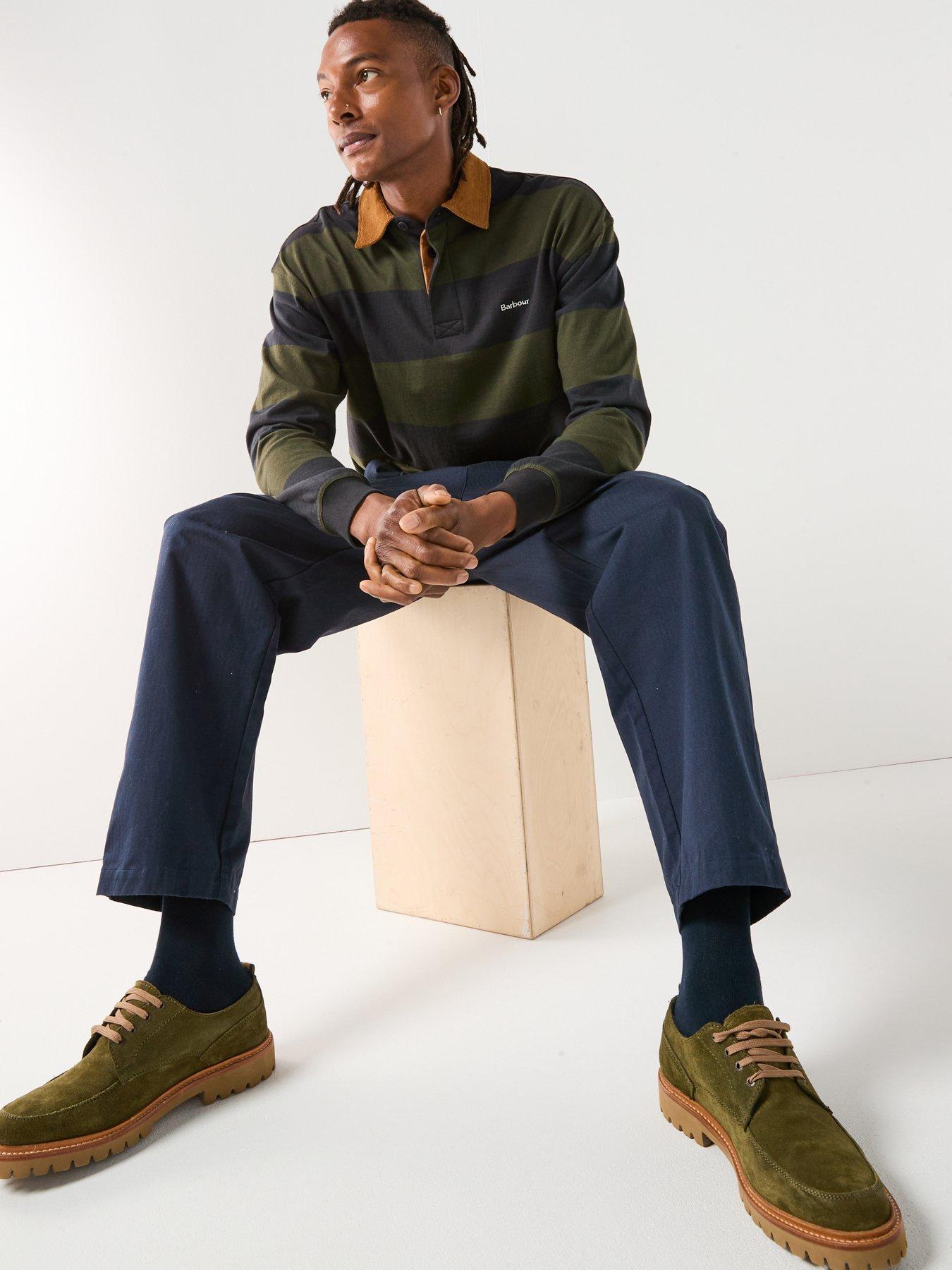 barbour-bayview-relaxed-fit-herringbone-trousers--navyoutfit