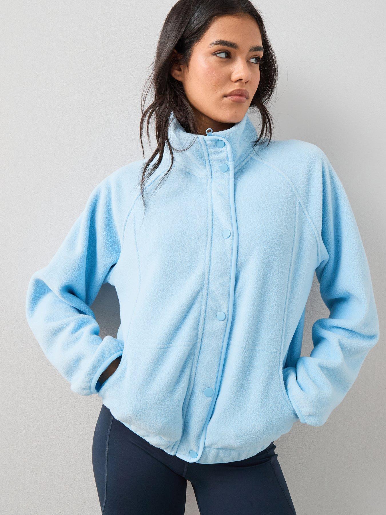 the-very-collection-fleece-button-through-jacket-blue
