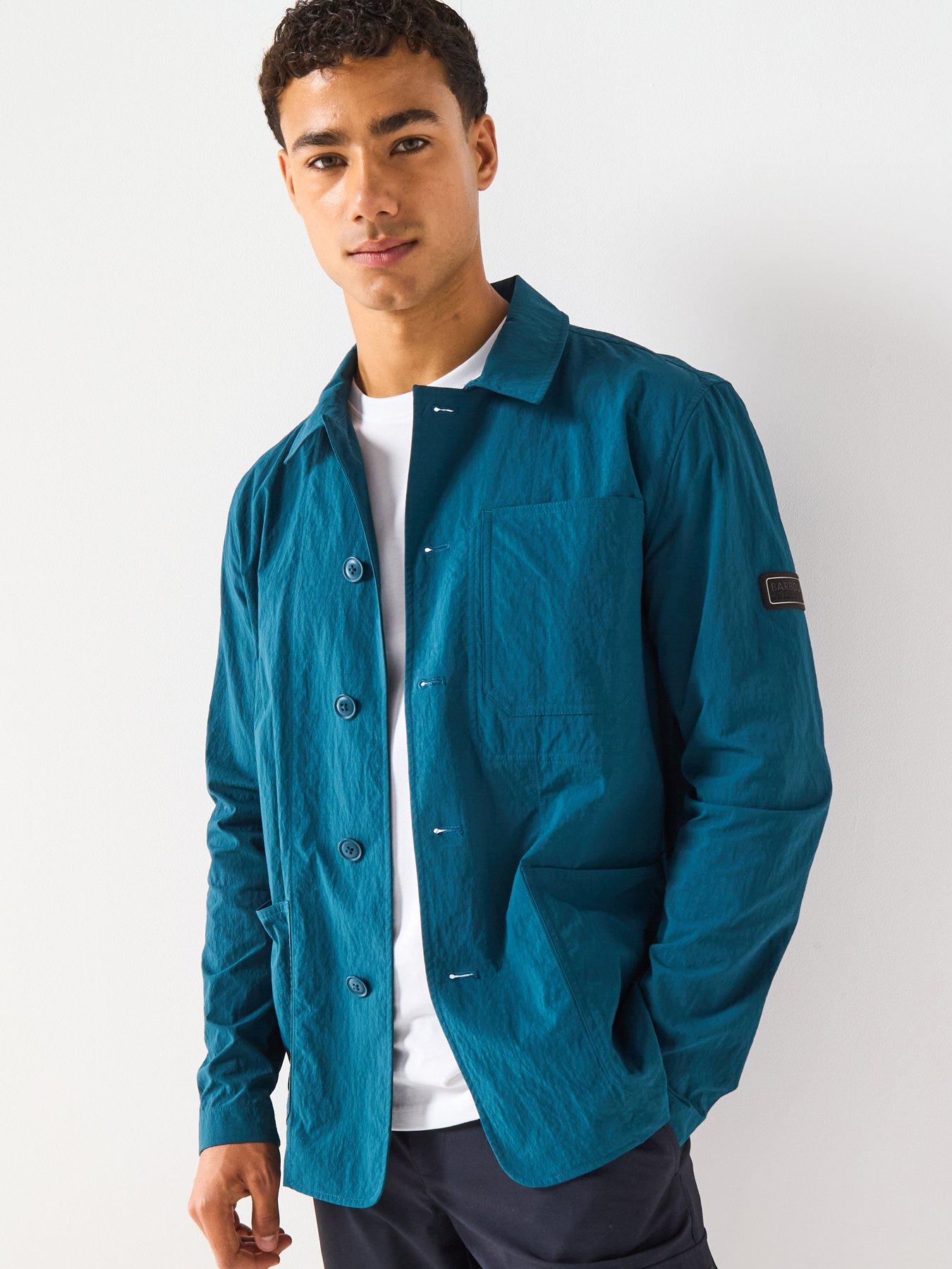 barbour-international-douglas-nylon-overshirt--dark-greenfront