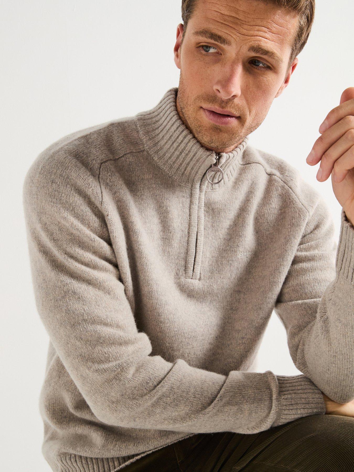 barbour-grangetown-half-zip-knitted-jumper--light-grey