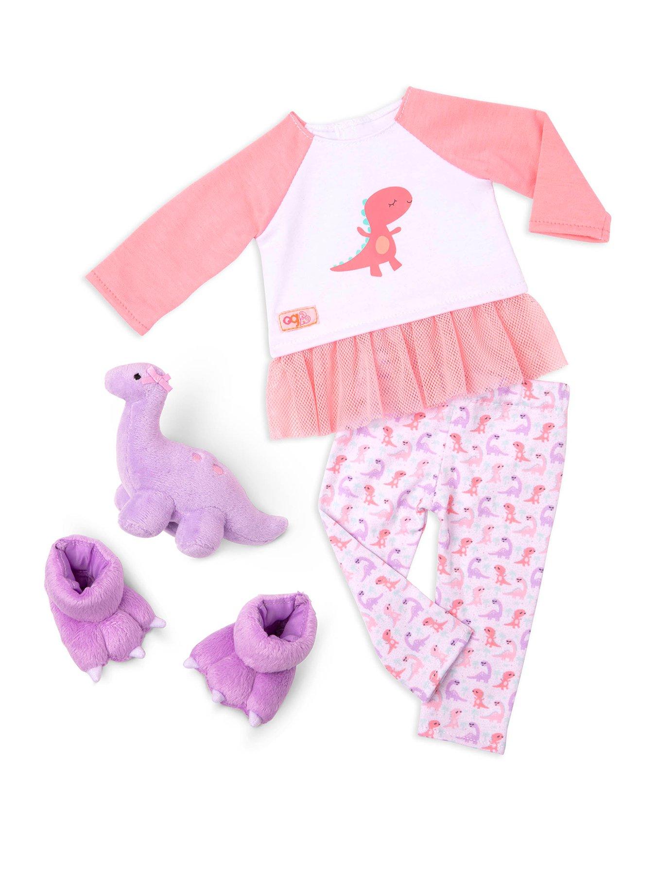 our-generation-deluxe-dinosaur-print-pyjama-dollnbspoutfitfront