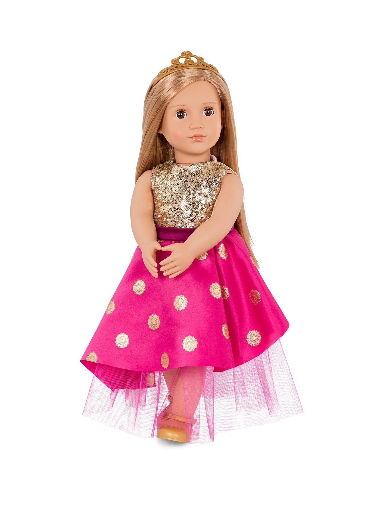 Our Generation Doll With Long Festive Dress  &  Tiara - Sarah