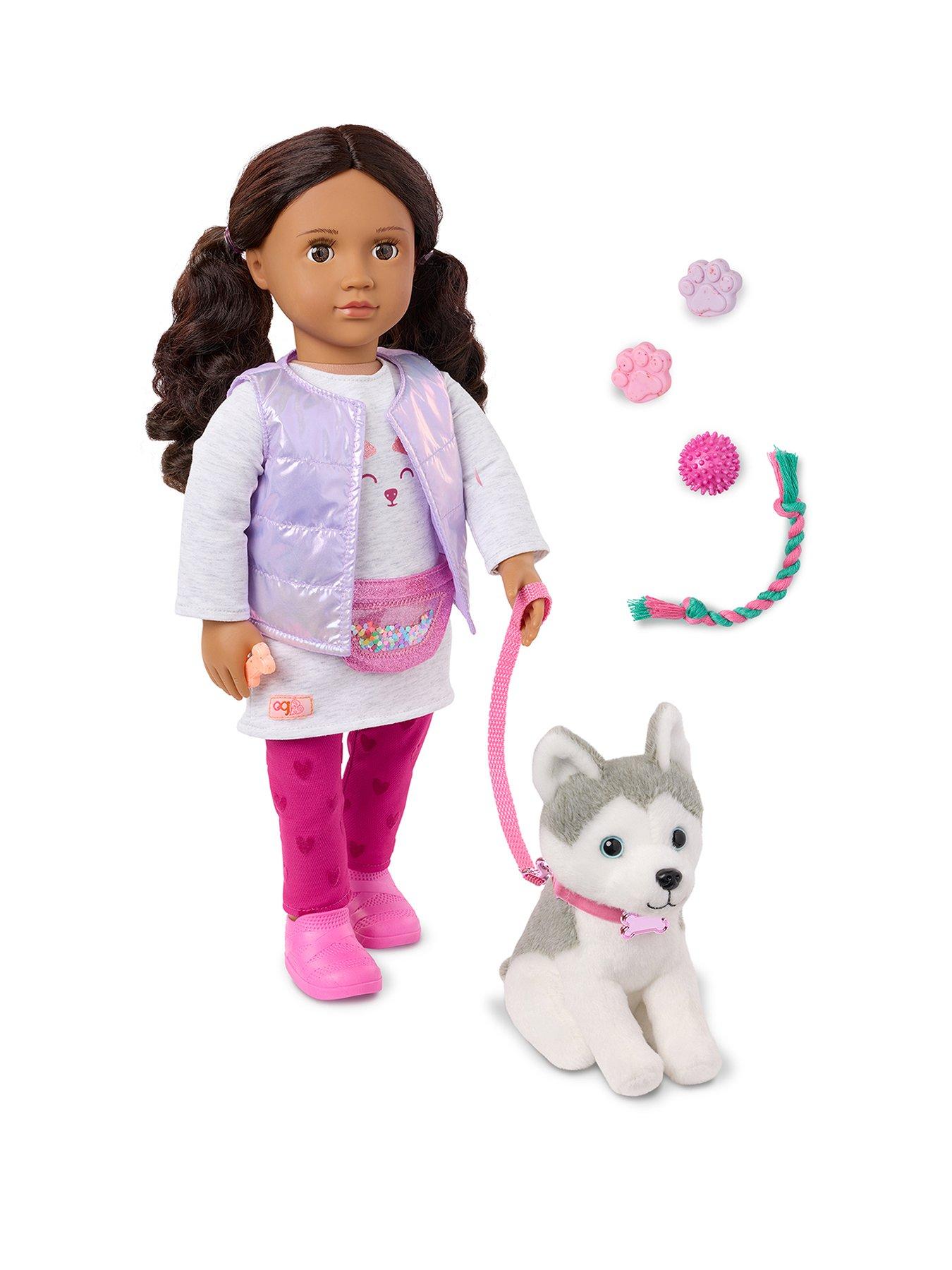Our Generation Doll With Metallic Vest And Pup - Estella  &  Evi