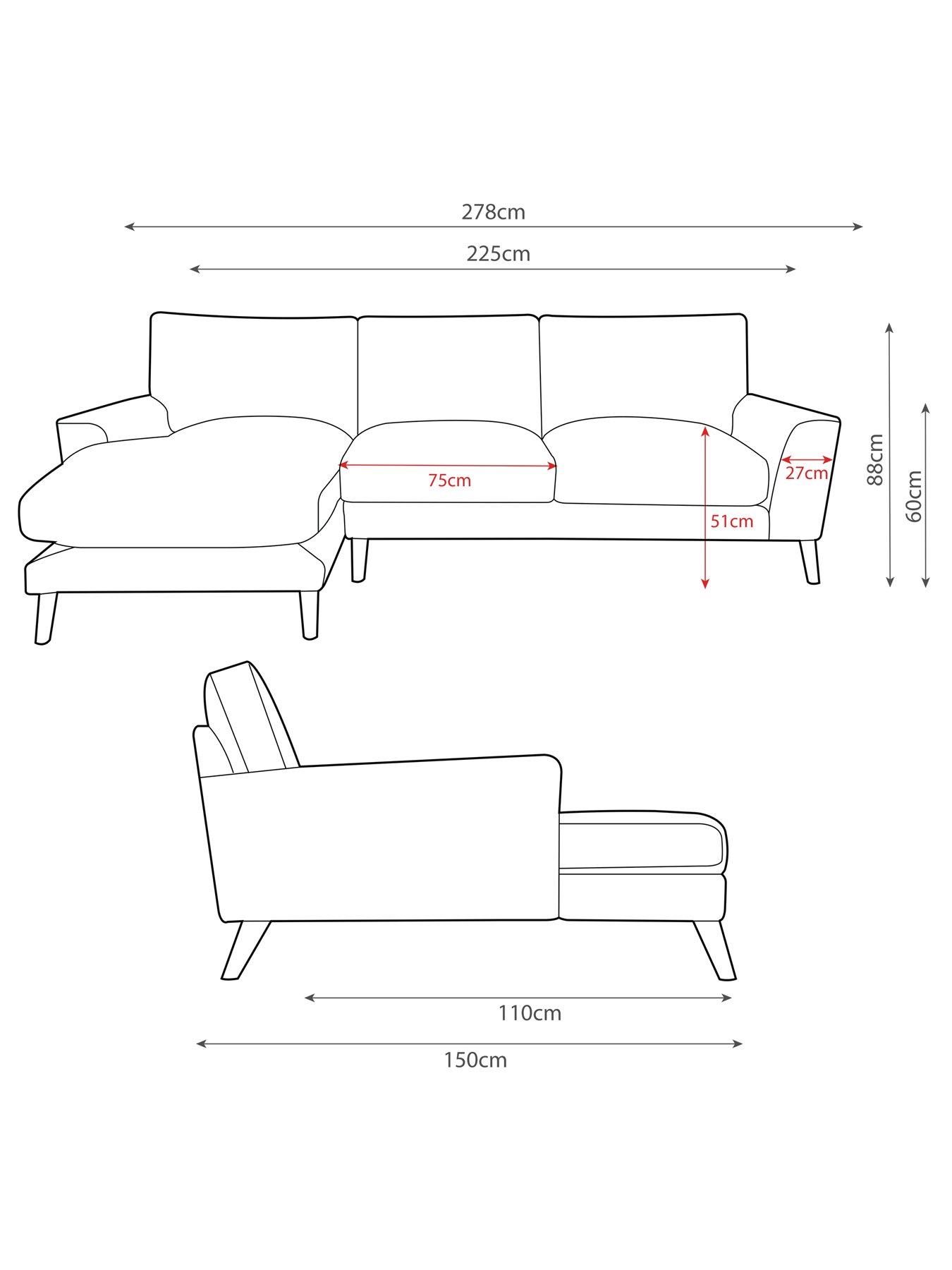 Image 7 of 7 of The Very Collection Aiyanna Lh 3 Seater Chaise