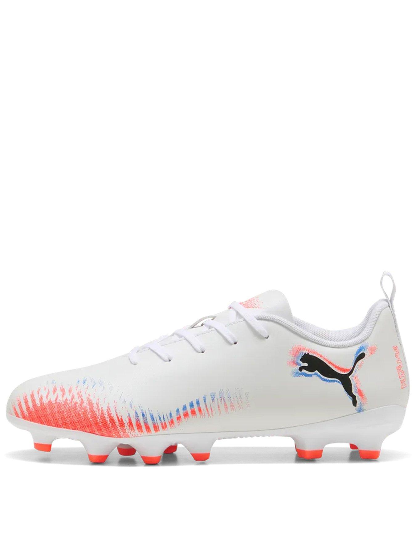 Puma Junior Future 8 Play Firm Ground Football Boots - White