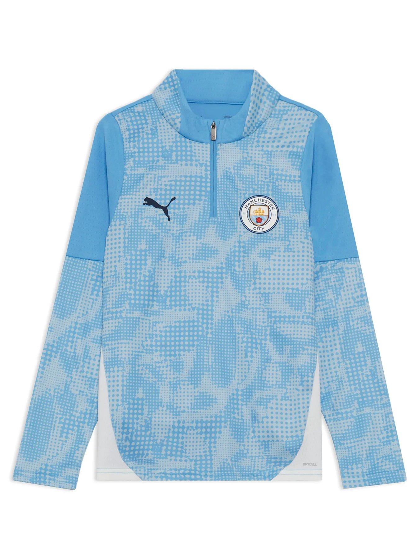 Puma Junior Manchester City 25/26 Training 1/4 Zip Top - Blue