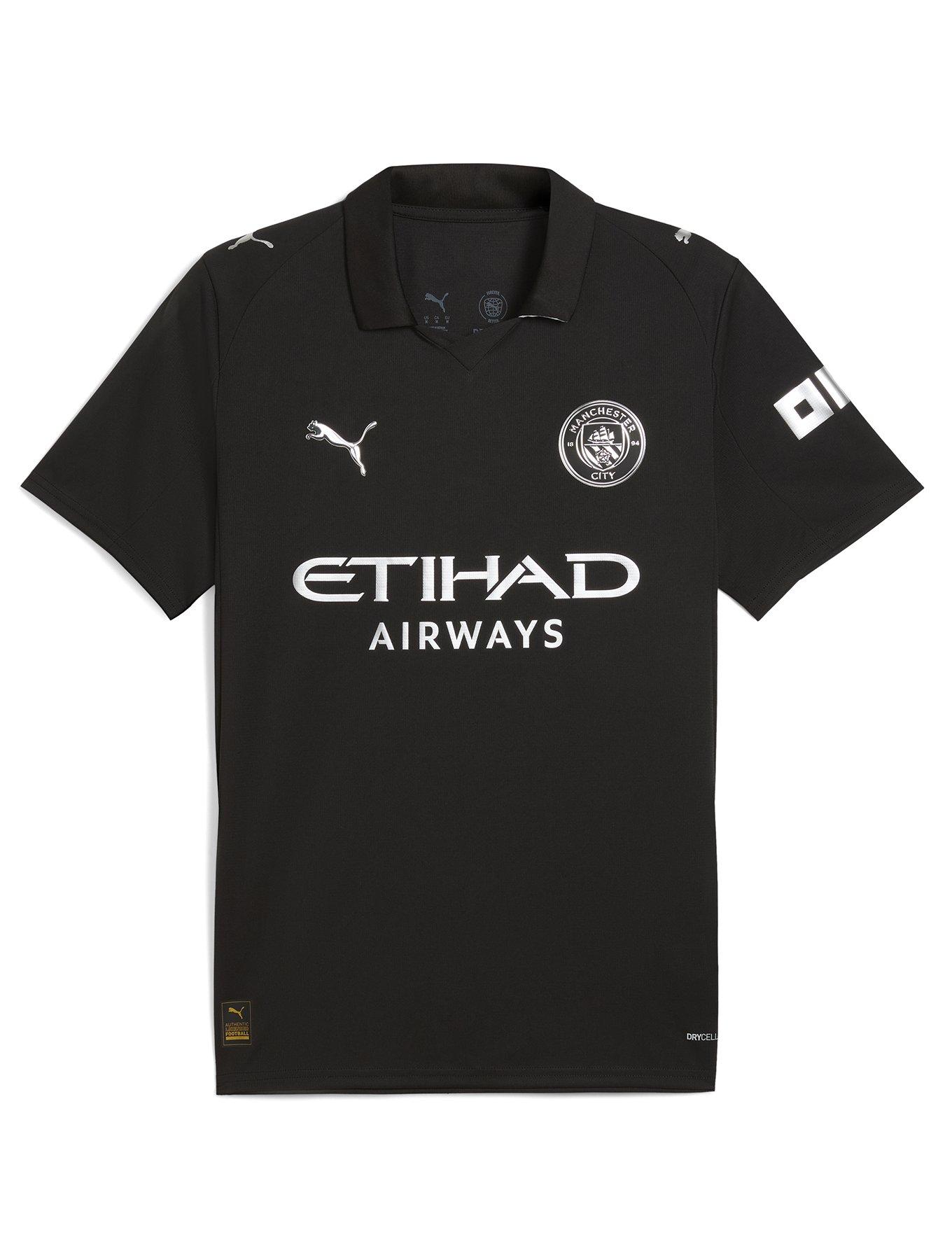 Puma Mens Manchester City 25/26 Away Replica Shirt - Black