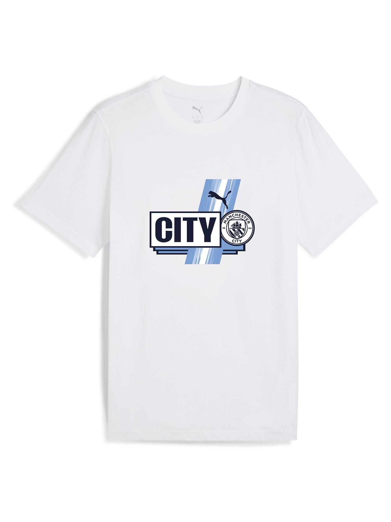 Image 1 of 2 of Puma Mens Manchester City 25/26 Culture T-Shirt - White