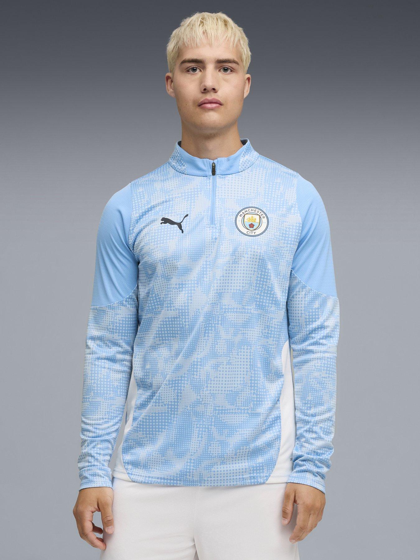 Puma Mens Manchester City 25/26 Training 1/4 Zip Top - Blue