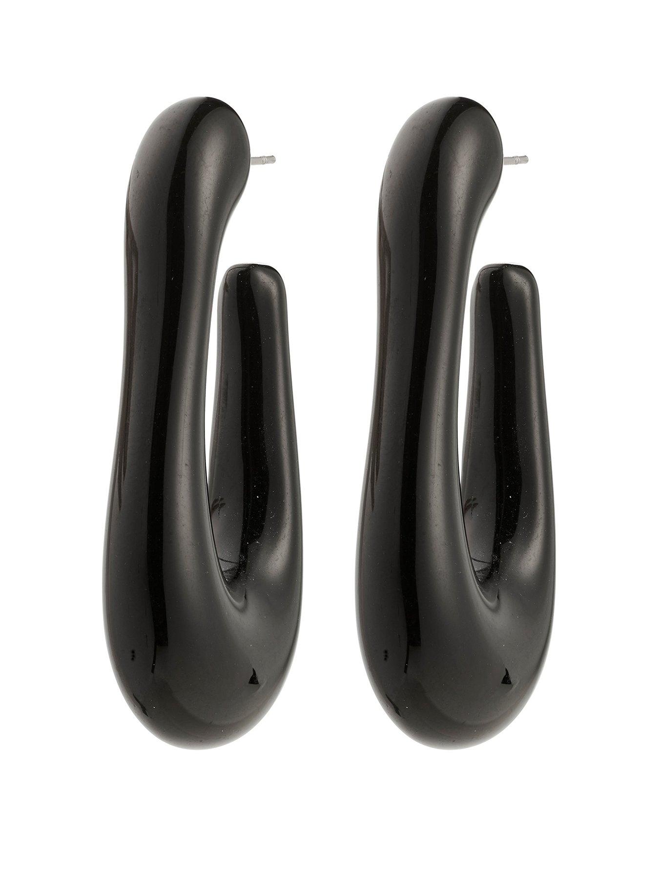 Pilgrim Elijah Earrings - Black