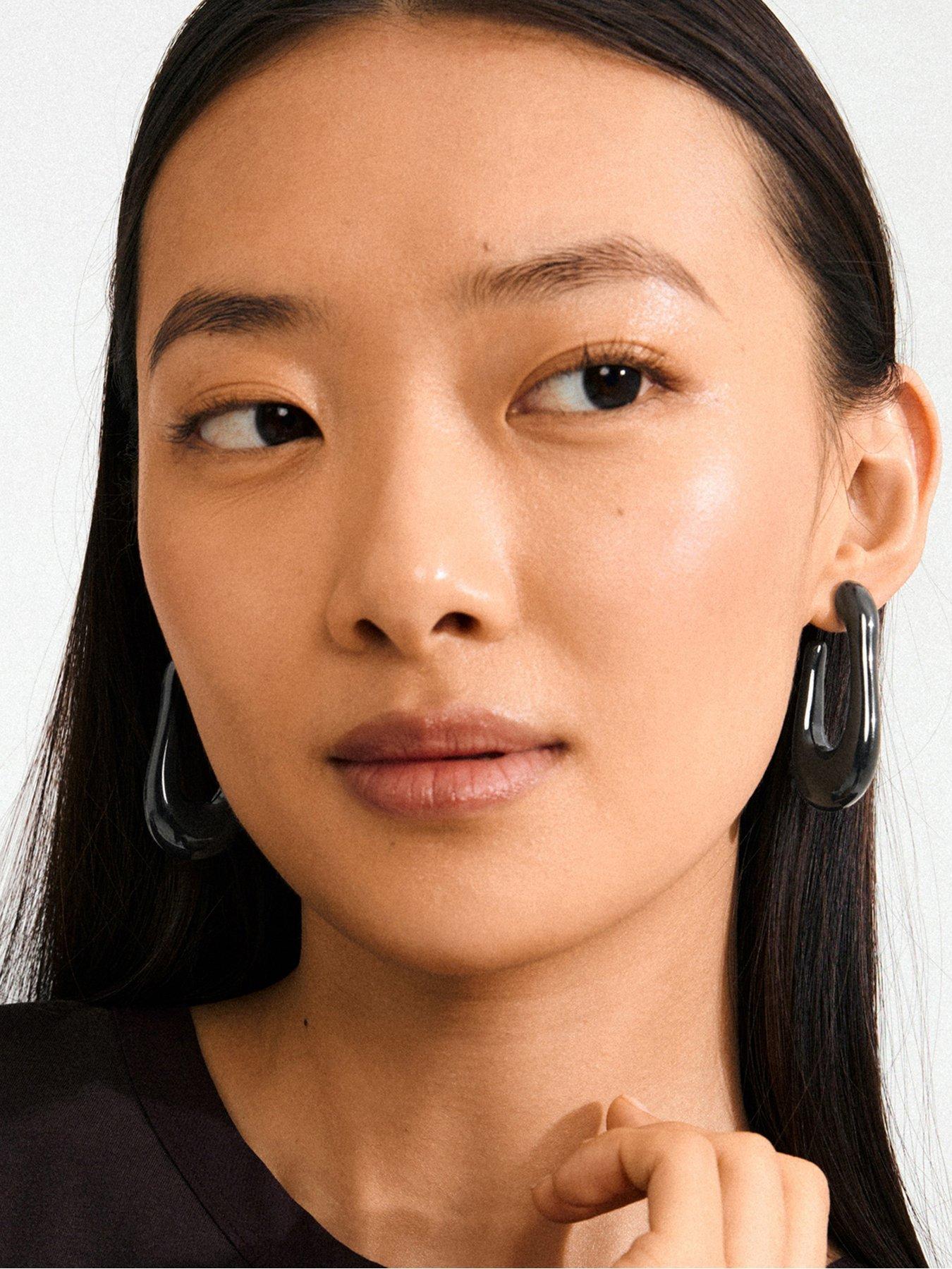 Image 2 of 3 of Pilgrim Elijah Earrings - Black