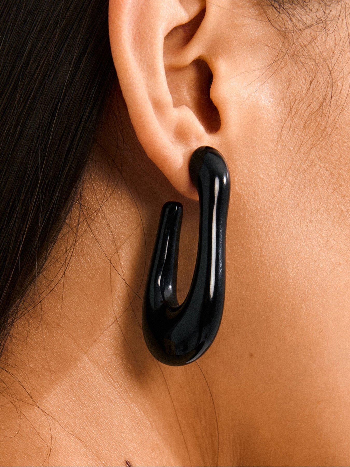 Image 3 of 3 of Pilgrim Elijah Earrings - Black