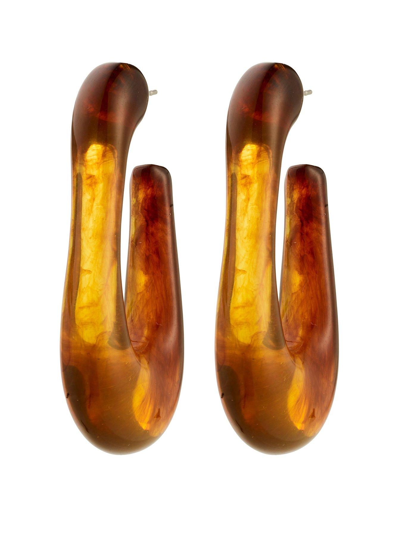 Pilgrim Elijah Earrings - Brown