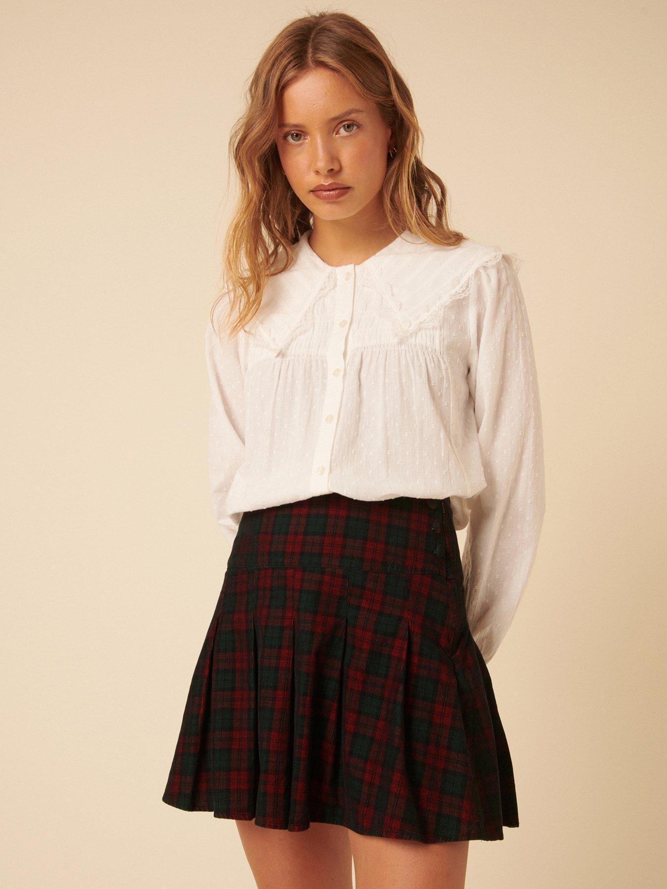 nobodys-child-veronica-check-cord-skirt-multi