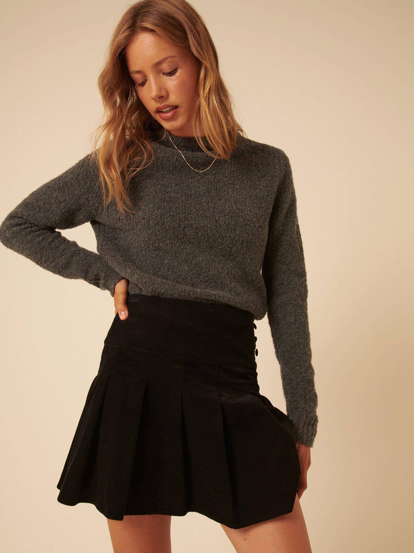 Image 1 of 5 of Nobodys Child Veronica Cord Skirt - Black