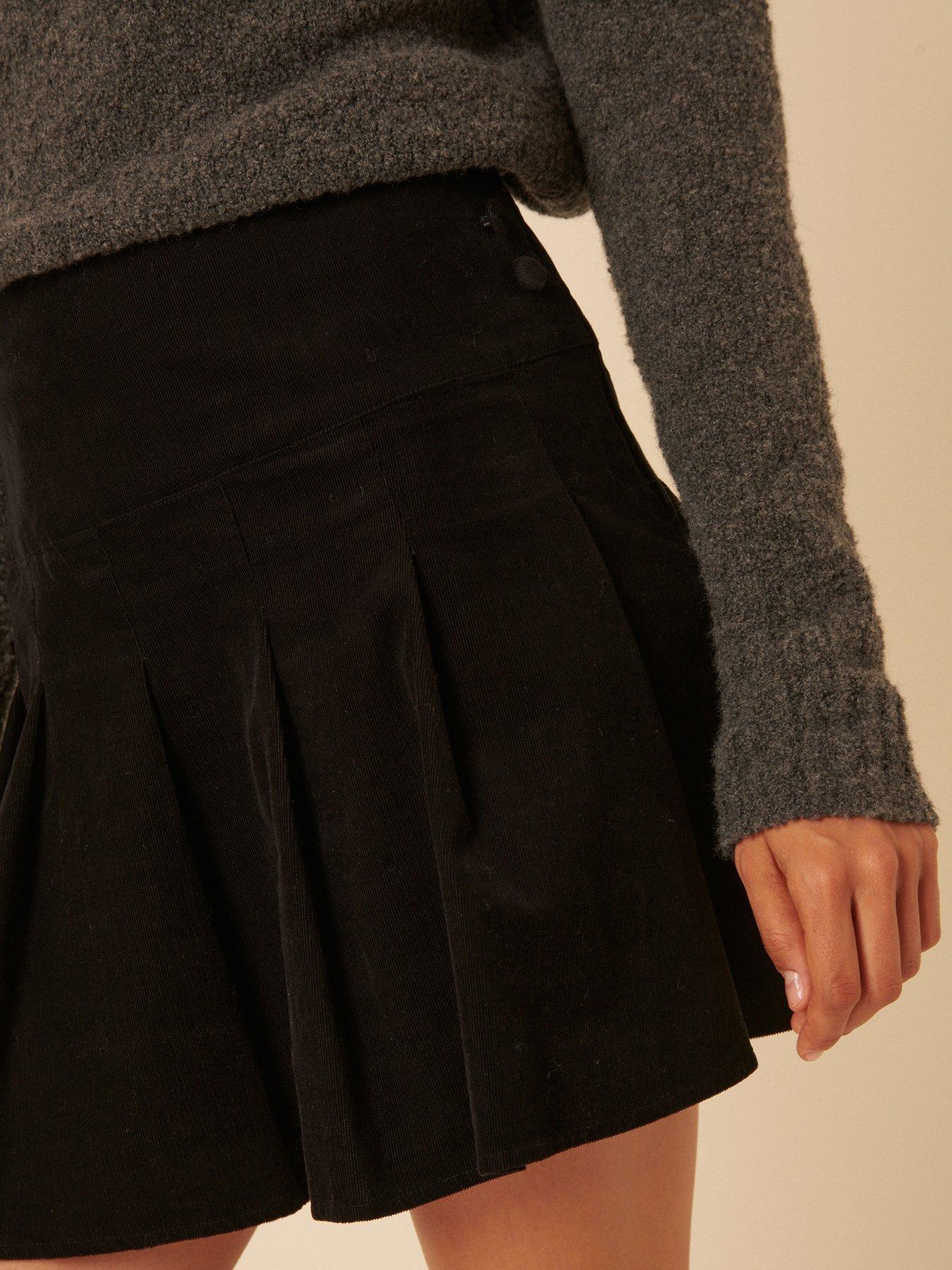 Image 3 of 5 of Nobodys Child Veronica Cord Skirt - Black