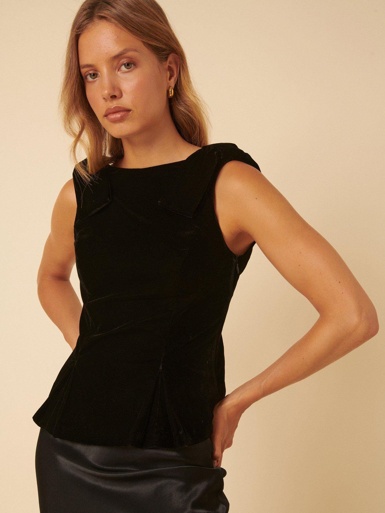 nobodys-child-carrie-velvet-bow-top-black