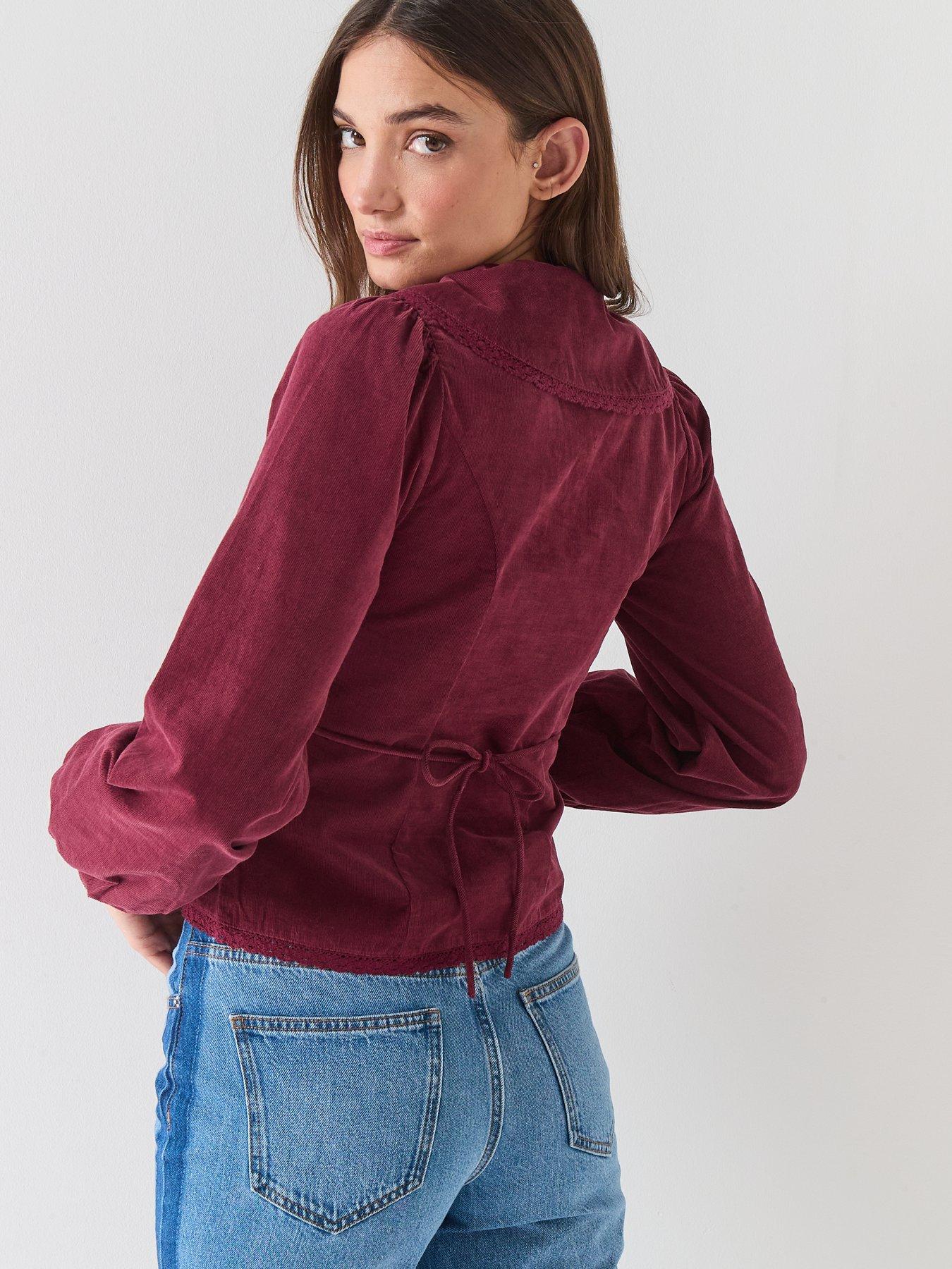 nobodys-child-jenna-long-sleeve-top-redstillFront