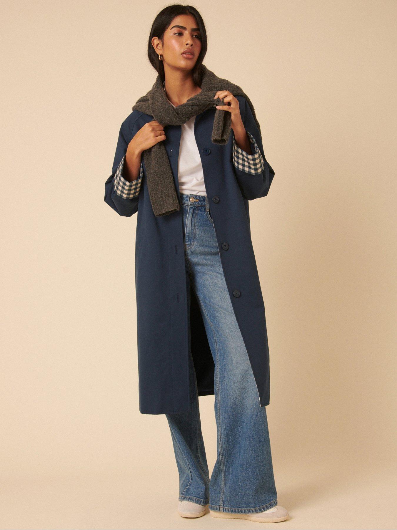 Nobodys Child Contrast Yesenia Car Coat - Blue