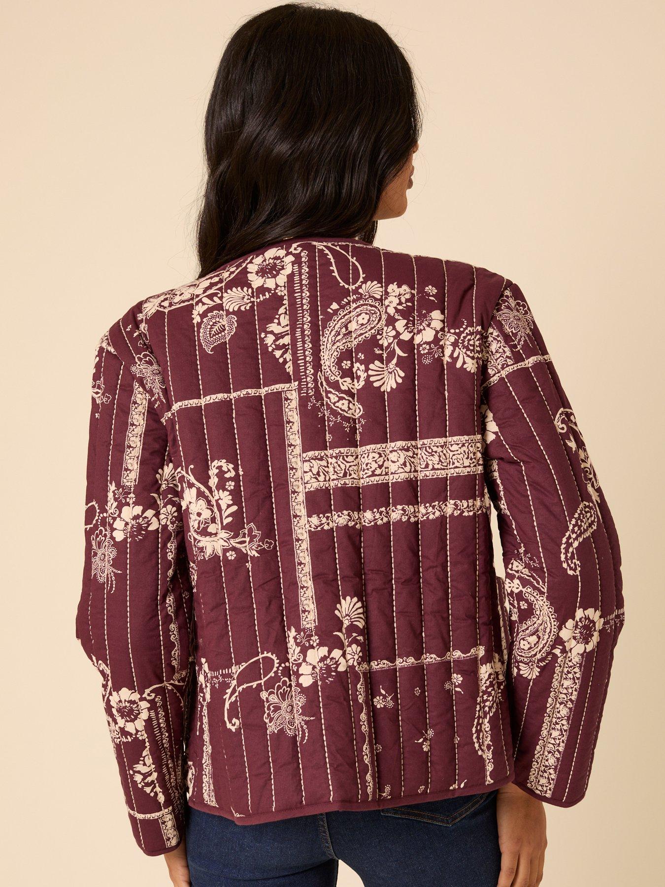 Image 2 of 5 of Nobodys Child Quilted Printed Jacket - Red
