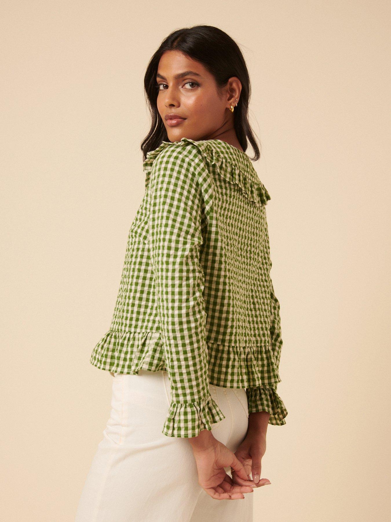 Image 3 of 5 of Nobodys Child Britney Ruffle Blouse - Green