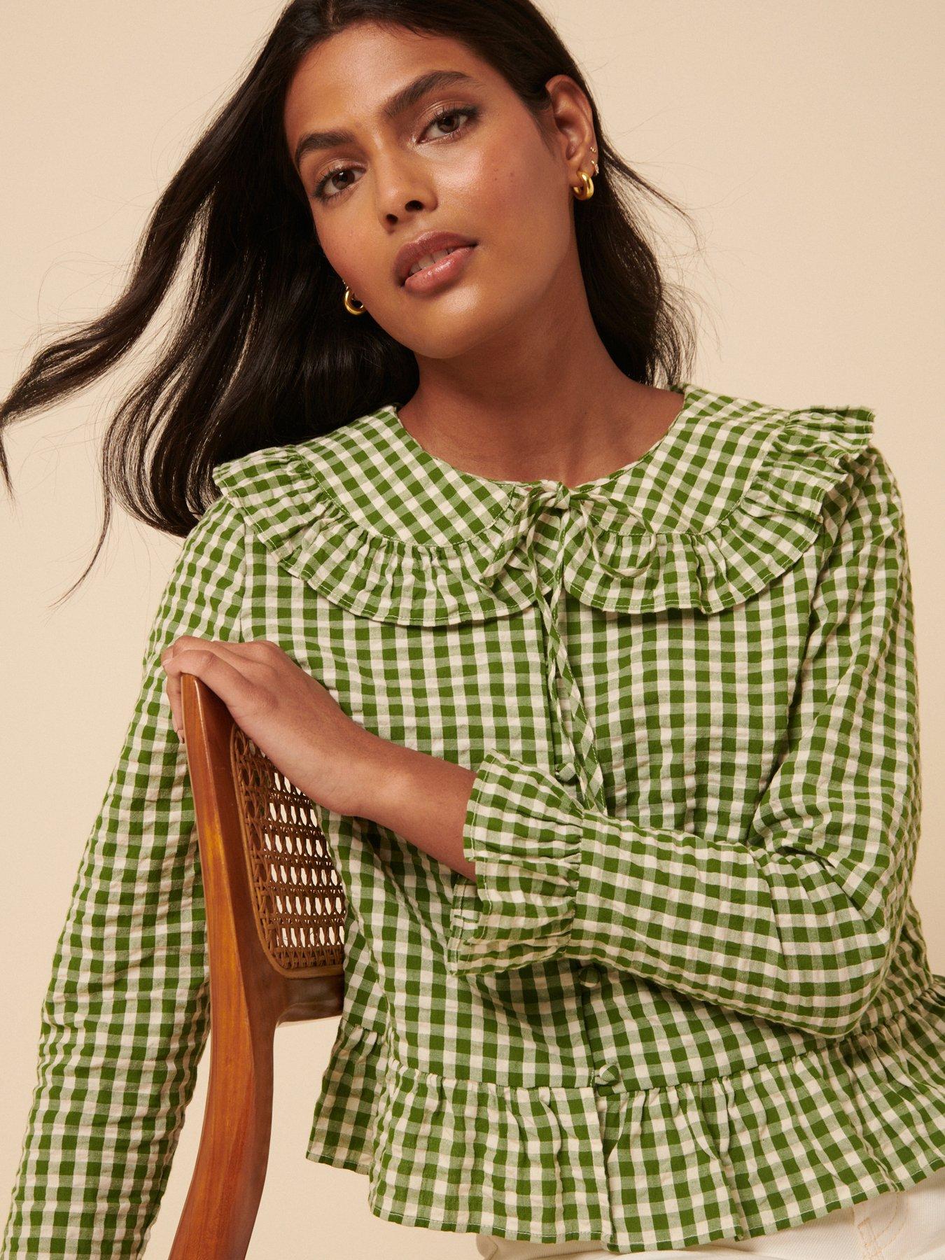 Image 5 of 5 of Nobodys Child Britney Ruffle Blouse - Green