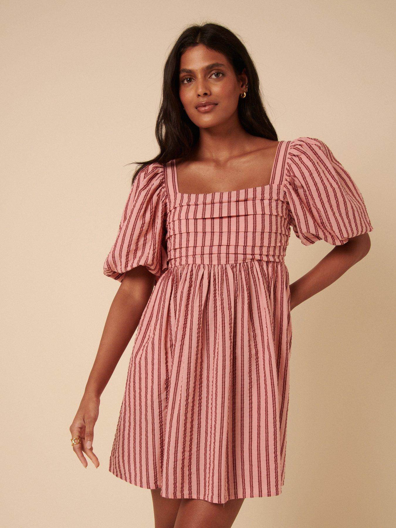 nobodys-child-nova-mini-dress-stripe-pinkoutfit
