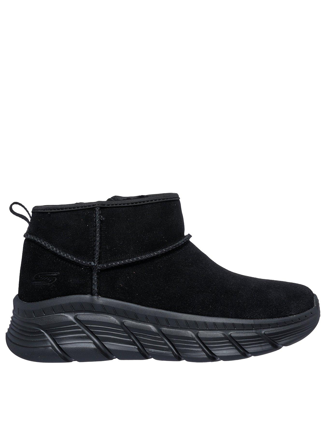 Skechers Bobs B Flex Hi Mini Casual Suede Bootie - Black
