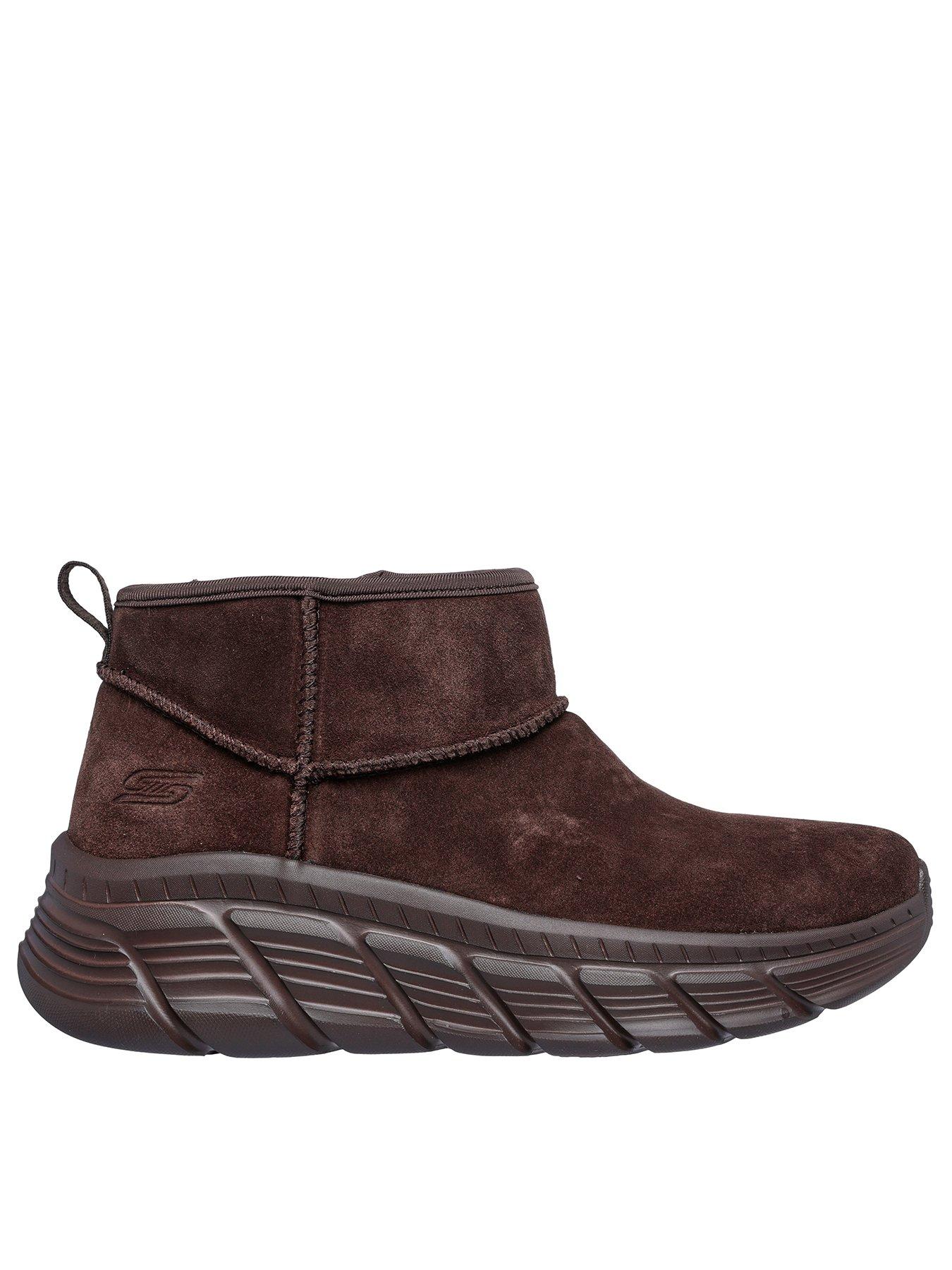 skechers-bobs-b-flex-hi-mini-casual-suede-bootie-brown