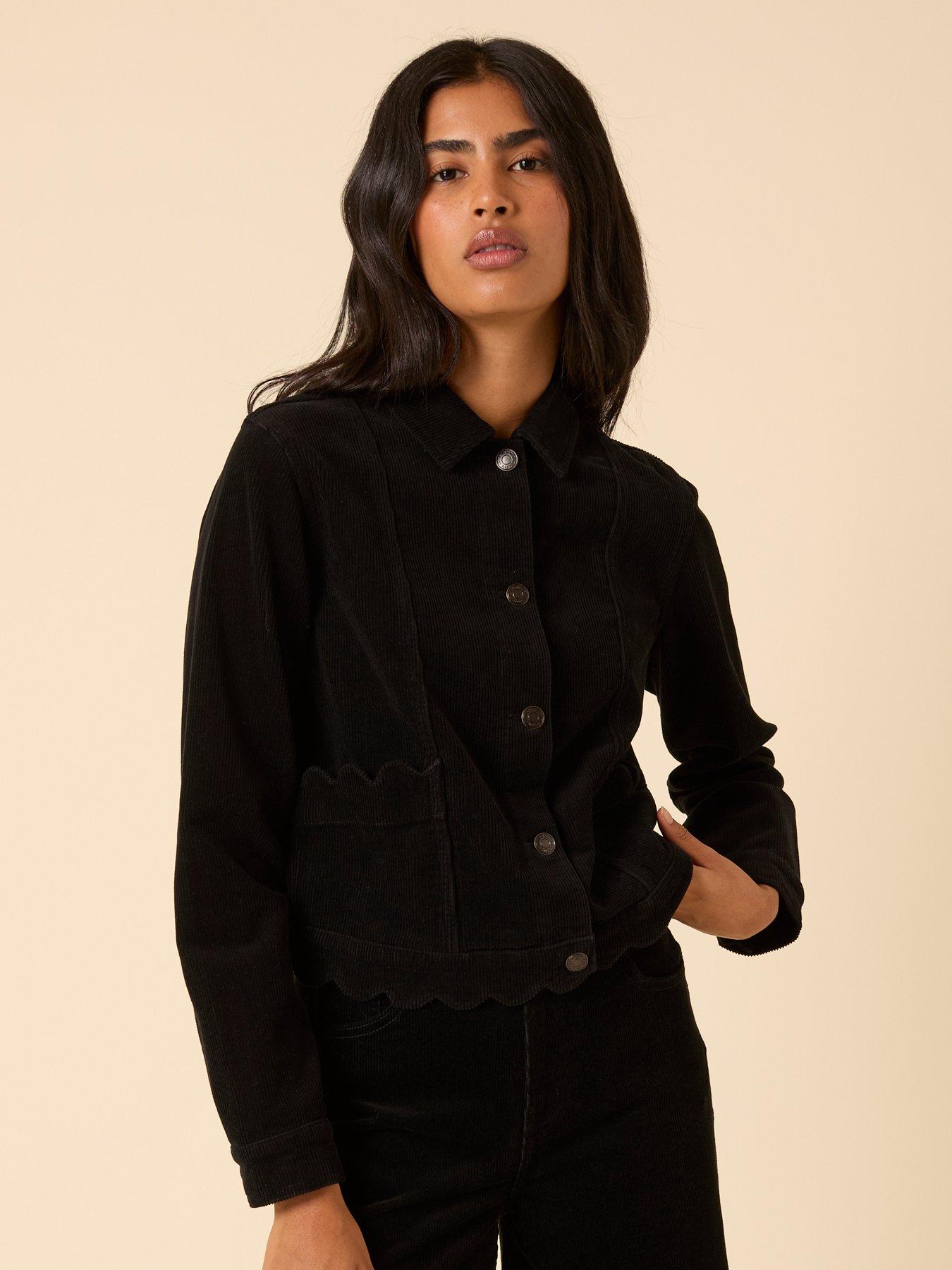 Image 1 of 5 of Nobodys Child Scallop Cord Jacket - Black