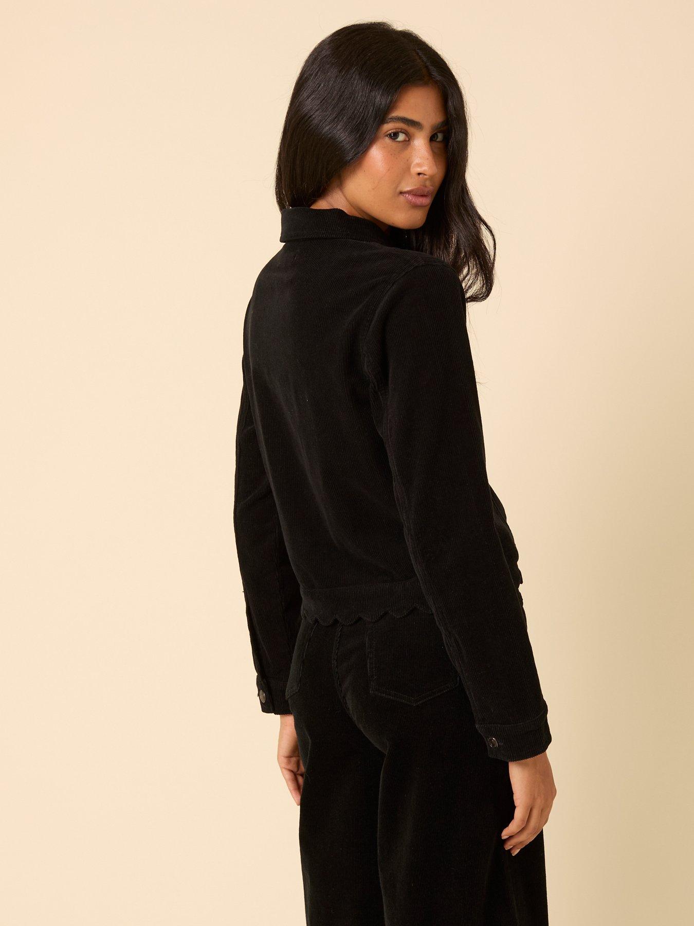 Image 2 of 5 of Nobodys Child Scallop Cord Jacket - Black